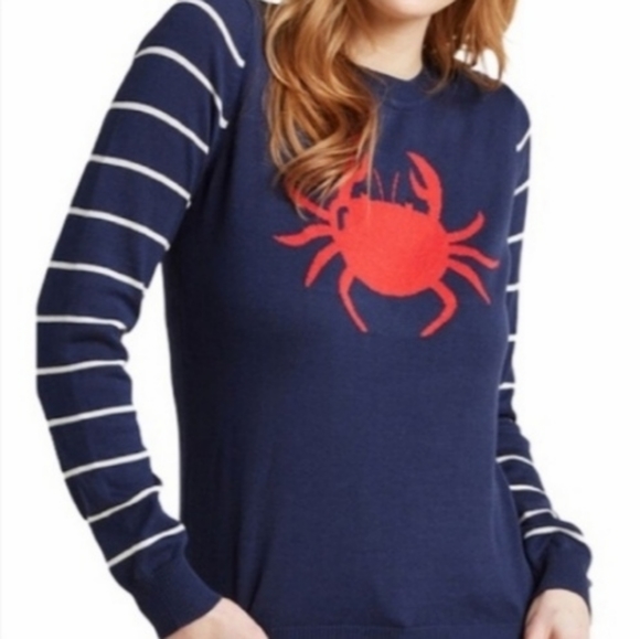 Modcloth Sweaters - Modcloth crab knit striped sweater